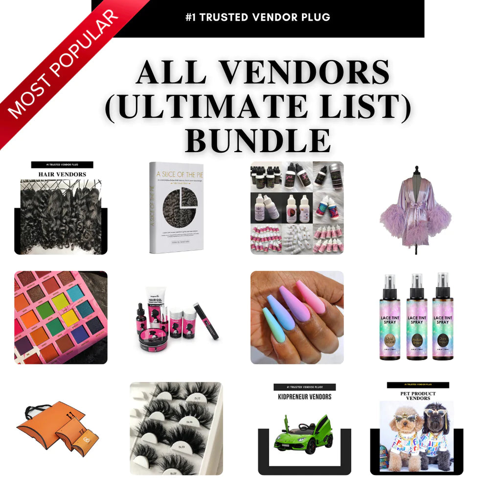 All Vendors (Ultimate List) Bundle!